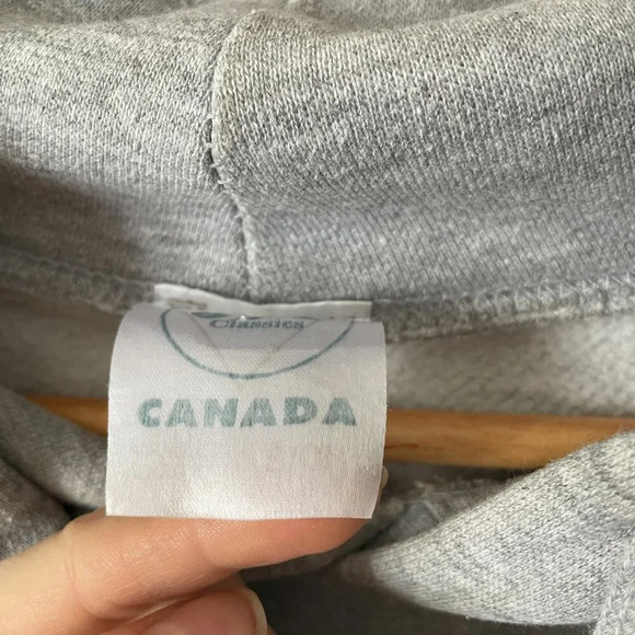 MRU Mount Royal University Pullover Hoodie Sweater Grey  Burgundy Size Small - Picture 6 of 7